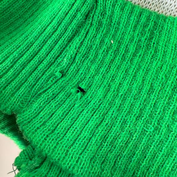 Vintage 70s Pear Button Up Knit Vest Mod Retro Whimsy Twee Cottage Whimsical S M - Picture 6 of 6